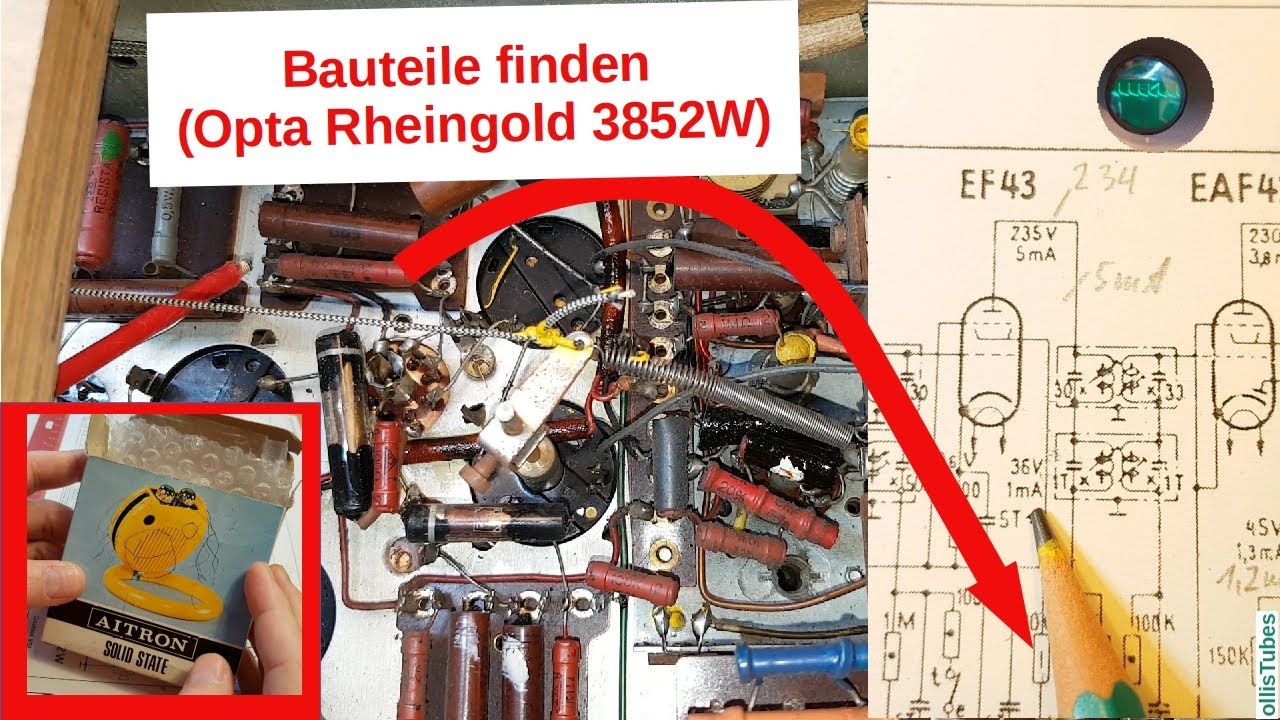 Orientierung auf dem Chassis, Spannungsmessungen, Froschradio - Opta 3852W Teil 3