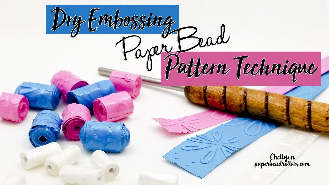 Paper Beads Technique 🌼 Dry Embossing for Raised Bead Patterns