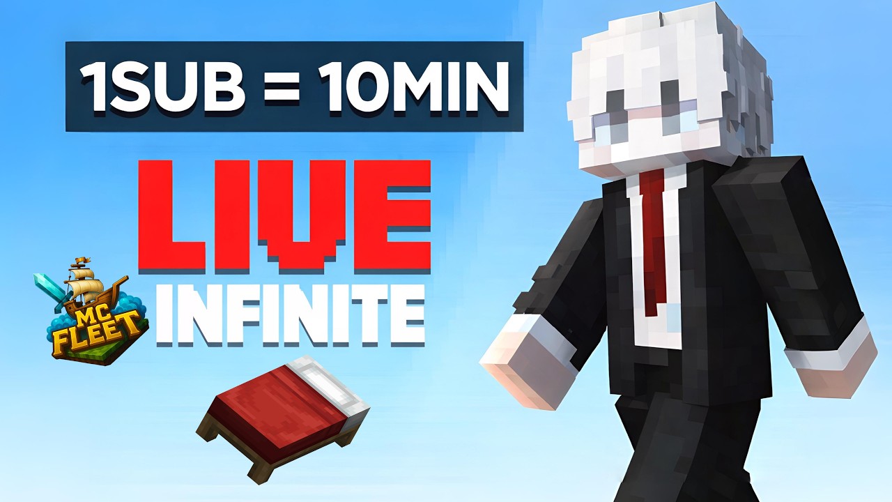 1 SUBSCRIBE = 10MINS EXTRA OF BEDWARS IN MCFLEET