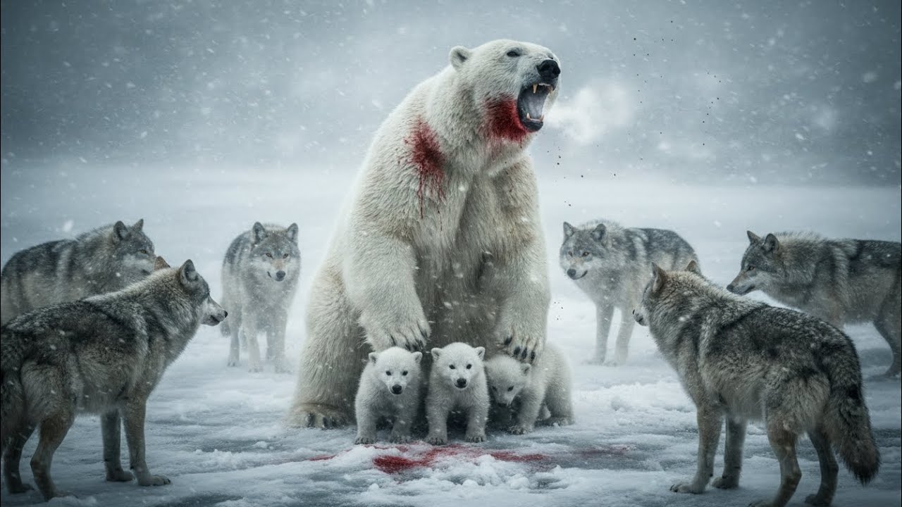 Wounded Mother Polar Bear Surrenders to Humans to Save Her Cubs: A Heartbreaking Rescue 