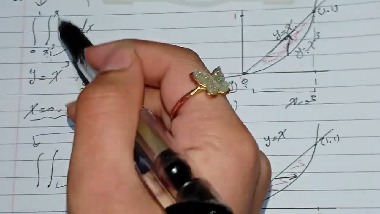 التكاملات المضاعفه مثال 4