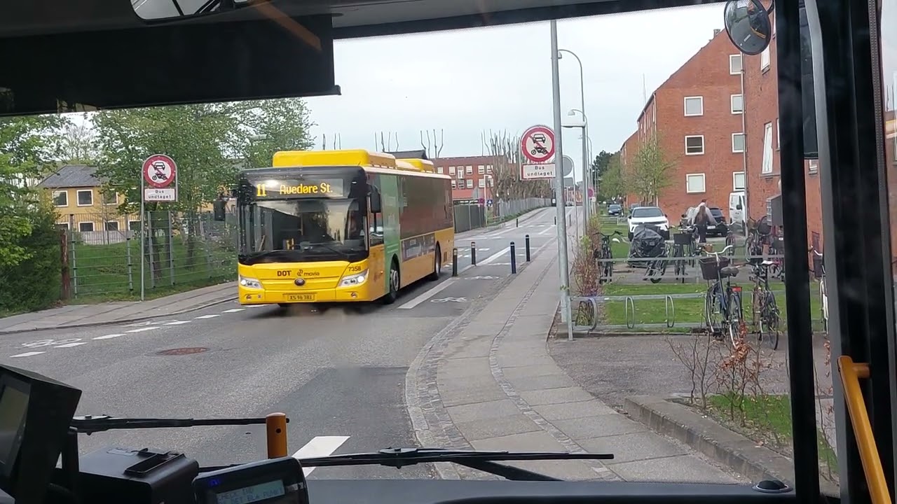 11 hele turen fra Avedøre til Københavns Rådhusplads med bus 7302 en YUTONG E12