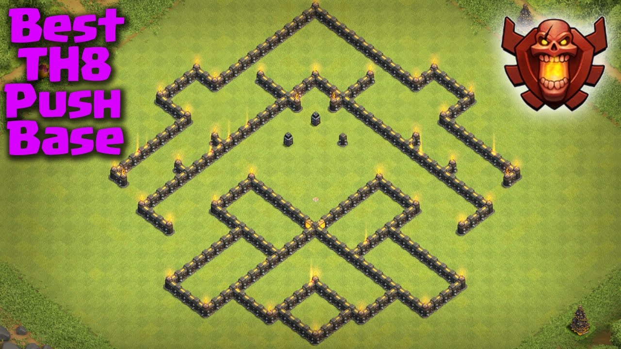 (TH8) BOMB TOWER! (CHAMPION BASE) New trophy base town hall 8 | Push base Th8 | New th8 pushing