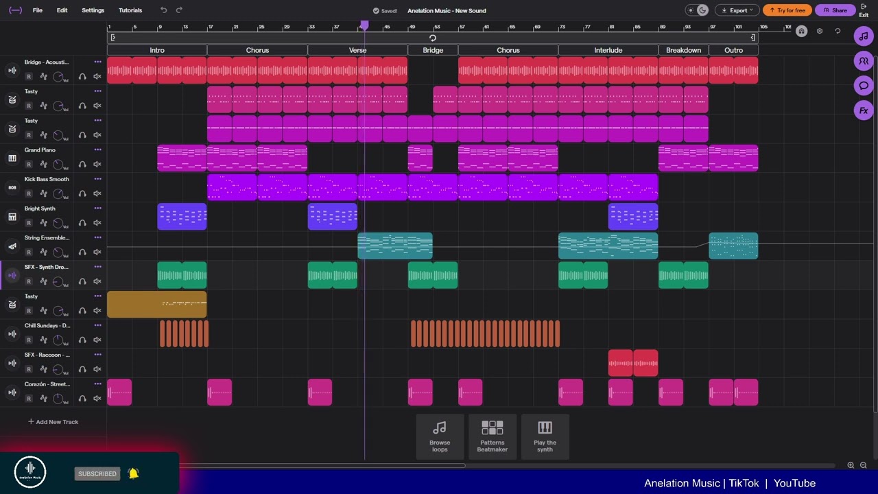 Instrumental | Free Online DAW | Sounstrap