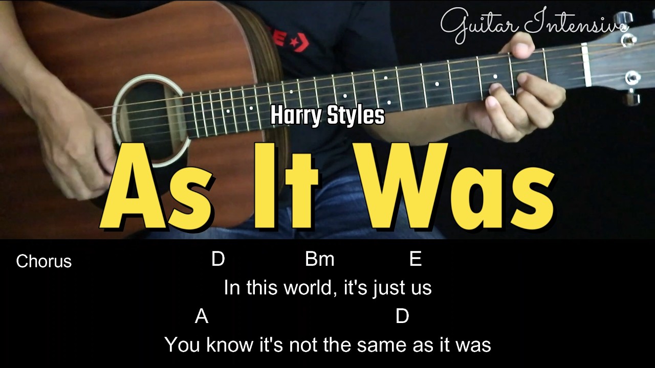 As It Was - Harry Styles | EASY Guitar Tutorial with Chords / Lyrics