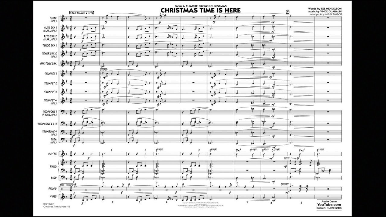 Christmas Time Is Here arranged by Mark Taylor