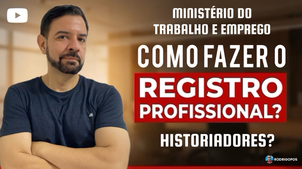 Como fazer o REGISTRO PROFISSIONAL no SIRPWEB (Passo a Passo MTE)