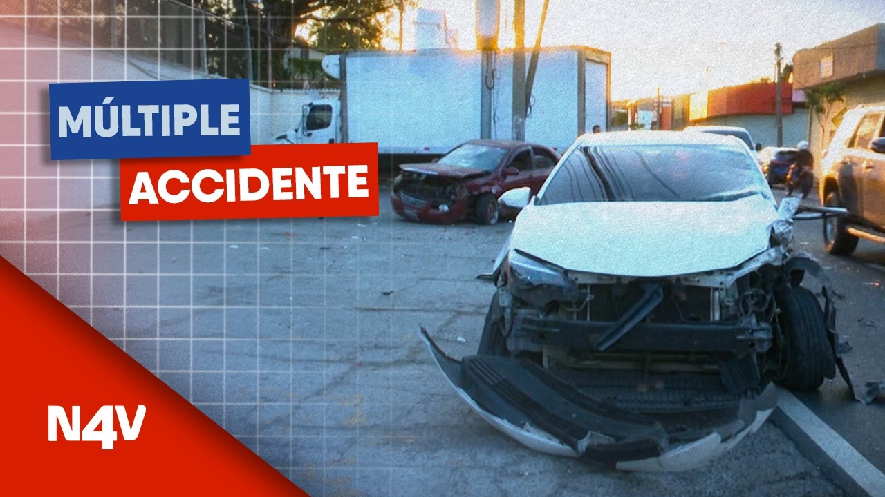 Múltiple accidente en San Salvador | Noticias 4 Visión | El Salvador