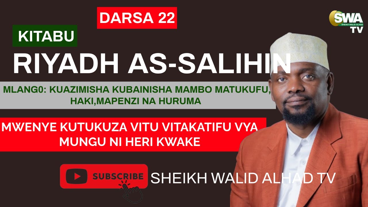 MWENYE KUTUKUZA VITU VITUKUFU VYA MUNGU NI HERI KWAKE