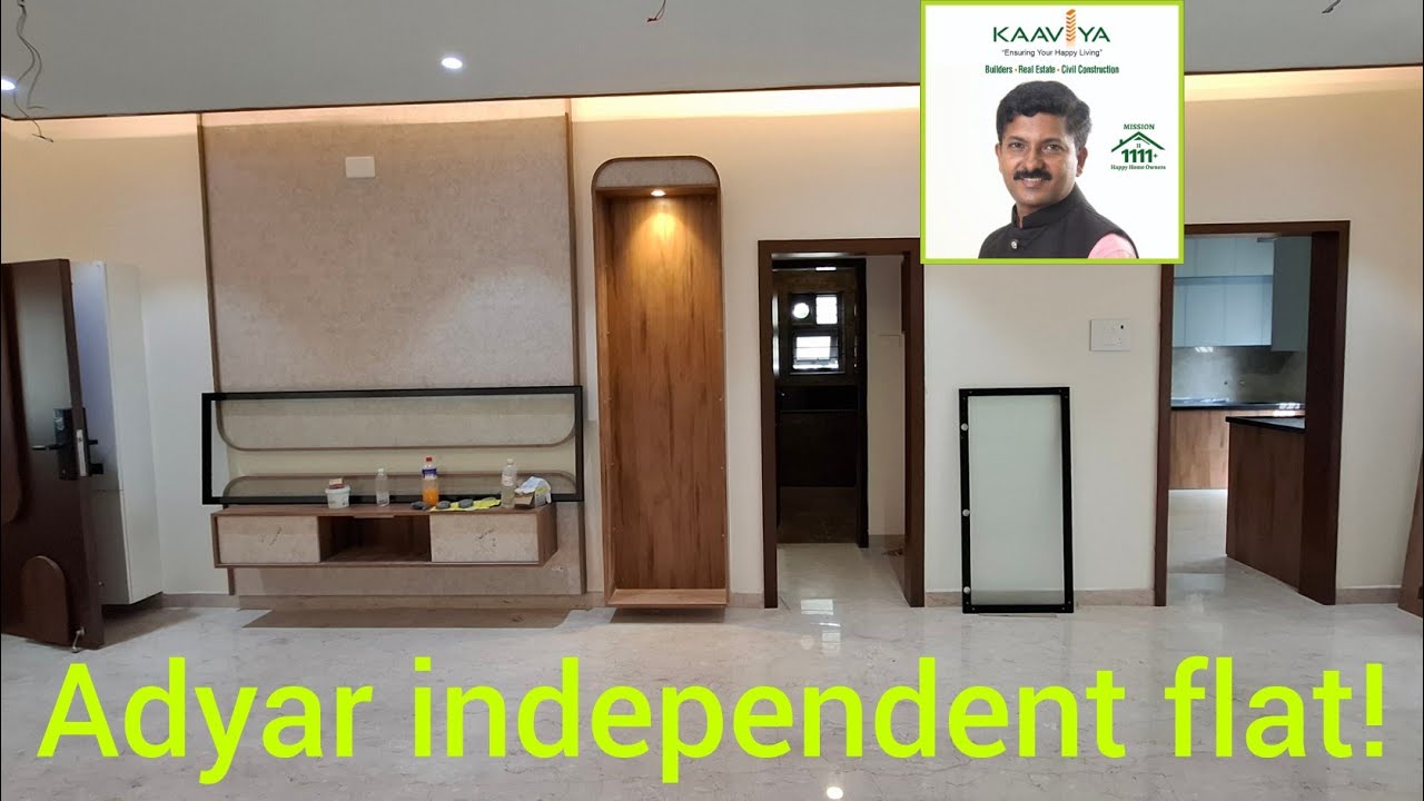 Adyar Independent floor flat 2ccp, 49%UDS, woodwork! kaaviya homes | Ready 3bhk flat in besant nagar