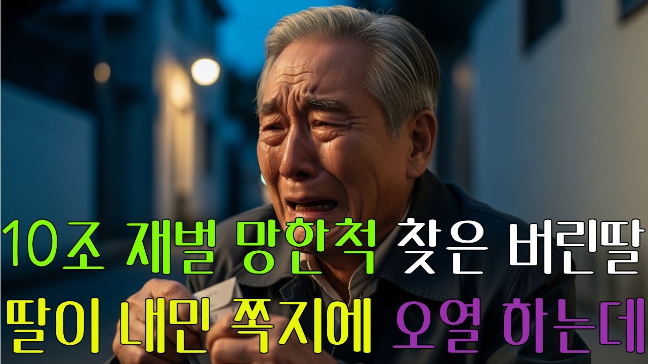 #시니어드라마 10조 재벌이 몰락한척 찾은 버린딸이 내민 쪽지의 진실