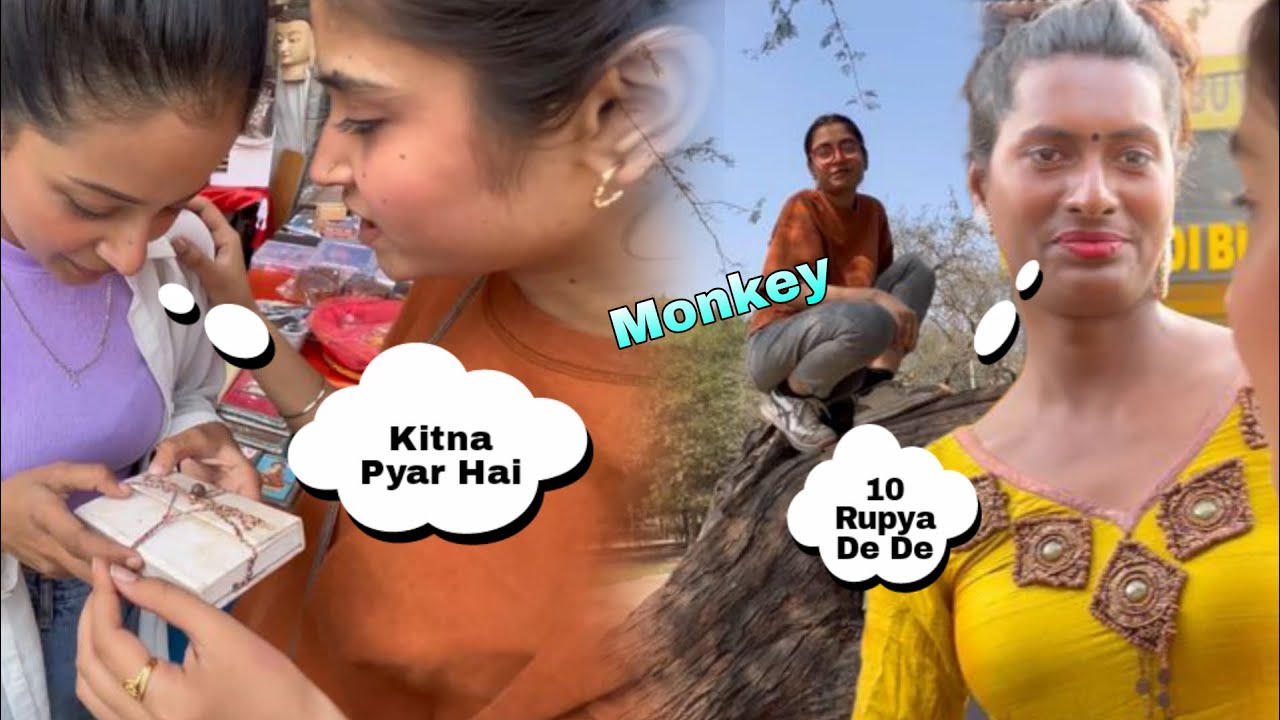 Tilak Nagar mai aaye do bandar😂 | ammu sharma Vlogs