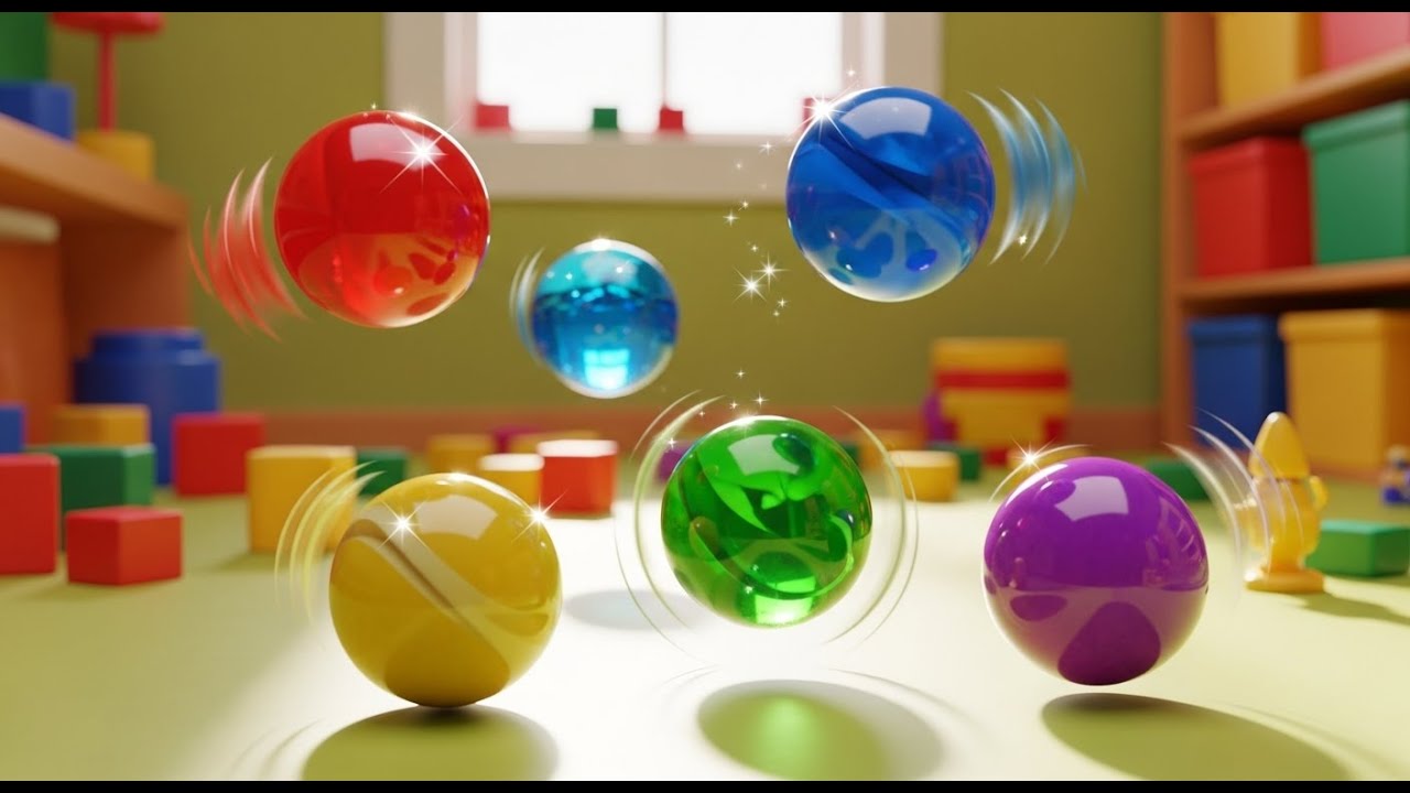 Five Little Toy Marbles Roll Roll Roll | Kids Songs & Nursery Rhymes