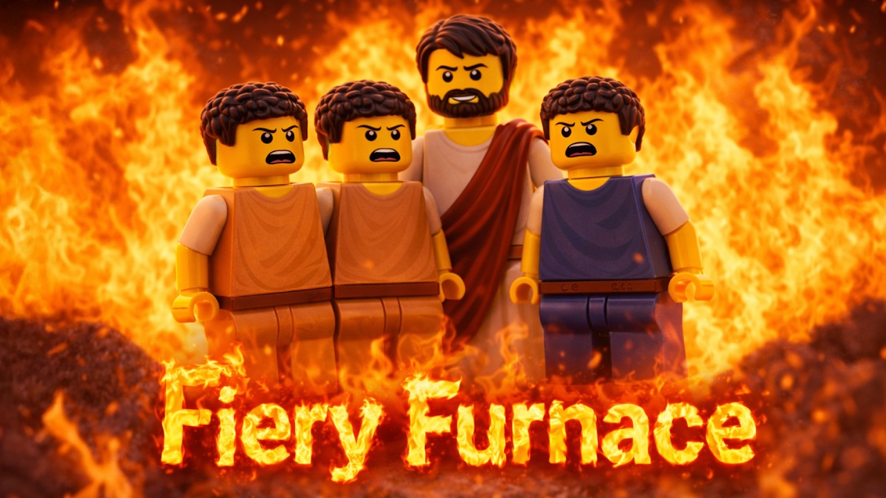 LEGO Шадрах, Мешах и Аведнего | Огненная печь (Библейская история из книги Даниила, глава 3)