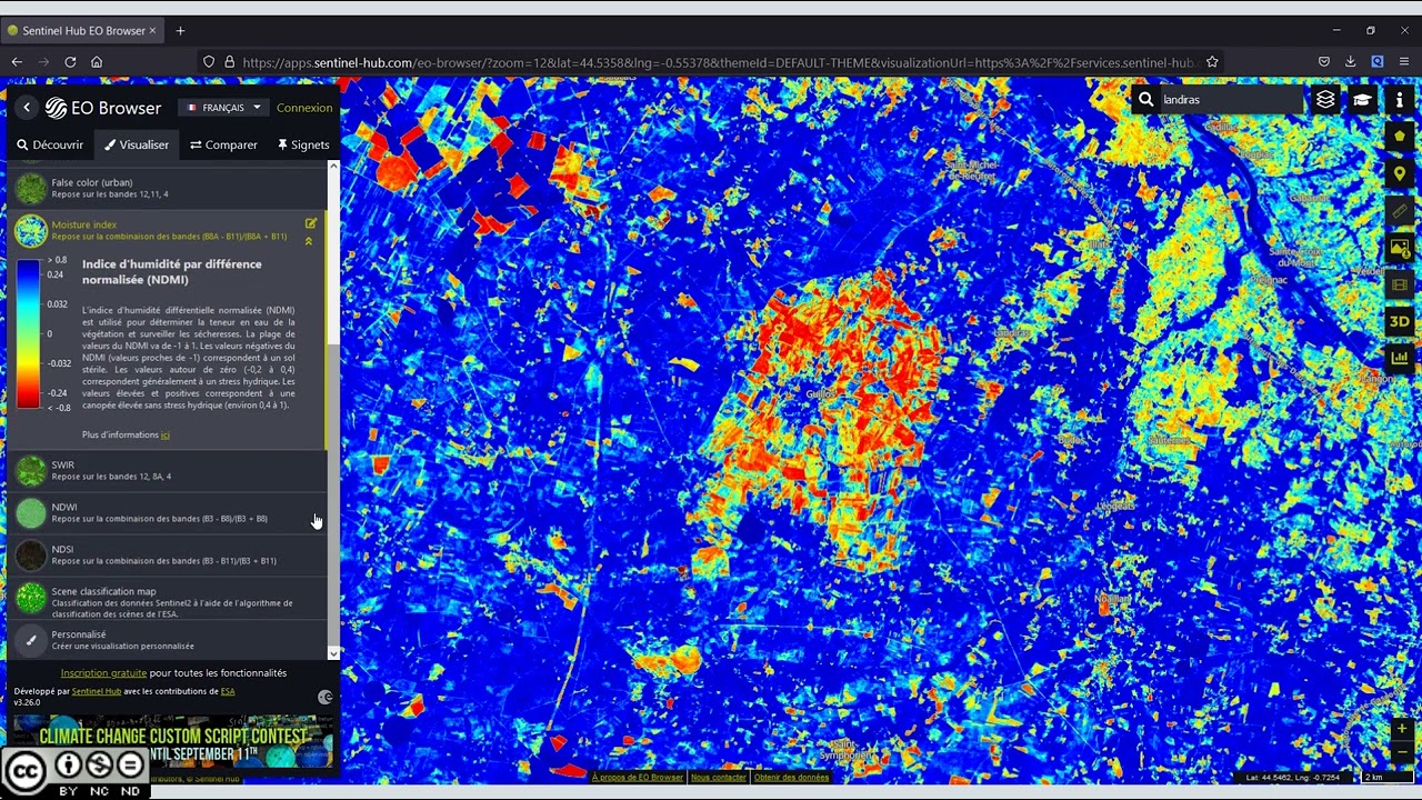 Tuto EO Browser - Trouver et travailler une image satellitale avec EO Browser