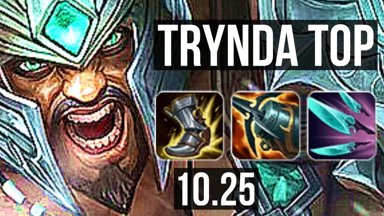 TRYNDAMERE vs GAREN (TOP) | 9 solo kills, 10/1/1, Legendary, 1.0M mastery | NA Master | v10.25