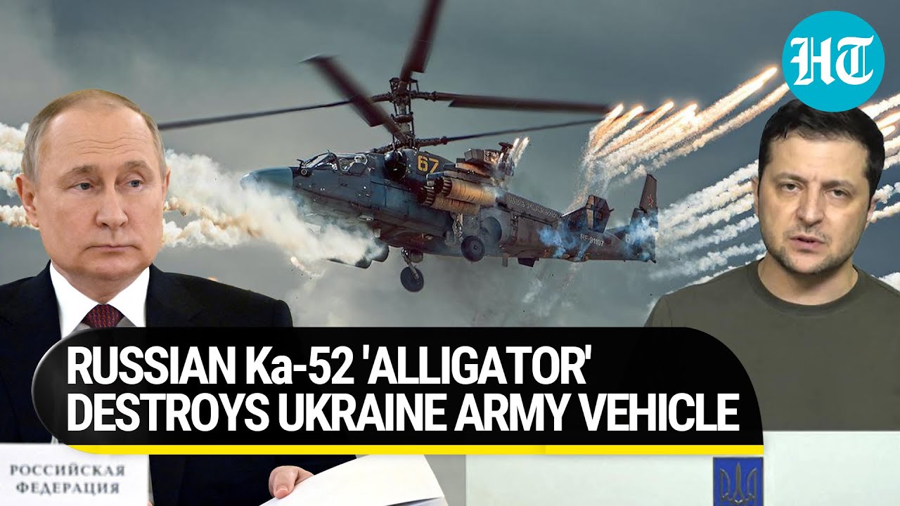 Cockpit view from Putin's Ka-52 Alligator: Ukraine Army vehicle destroyed in killer strike | Details