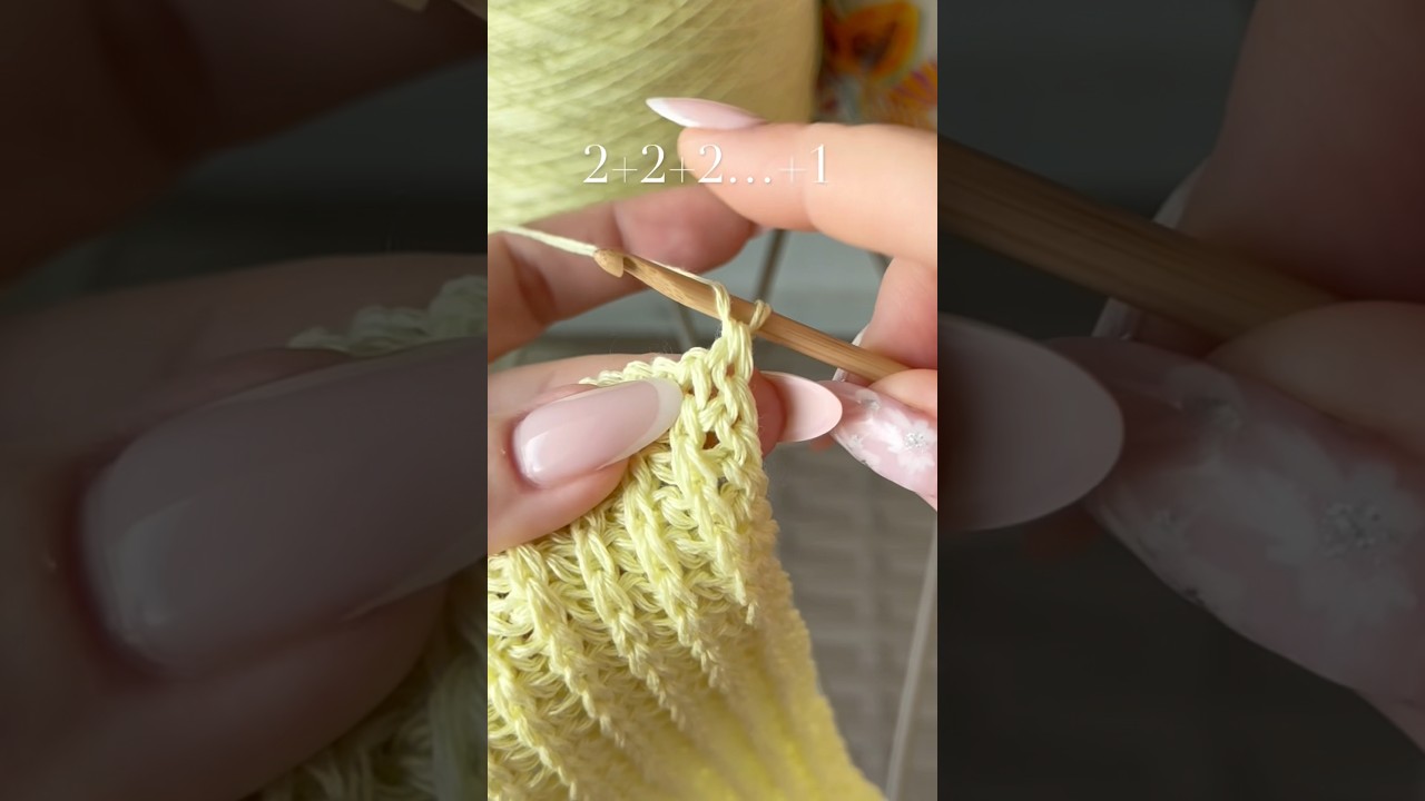 Узор из 1 ряда! 🔥 Вяжи КРЮЧКОМ , как спицами! 🔥 One row crochet pattern