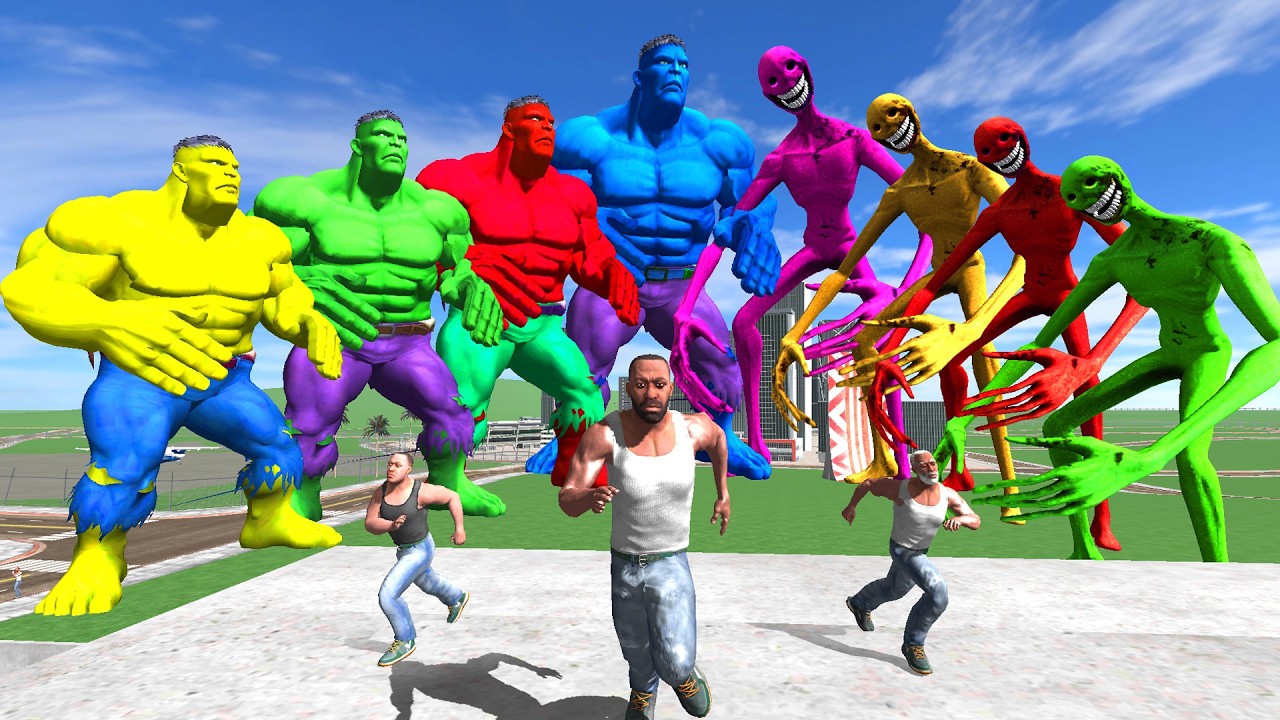 Franklin Saves Team Hulk From Team Verity Monster in Indian Bike Driving 3D