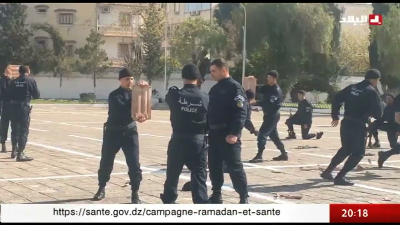 #عنابة ...مراسم حفل تخرج 411 عون شرطة بمدرسة الهادي خديري في #عنابة
