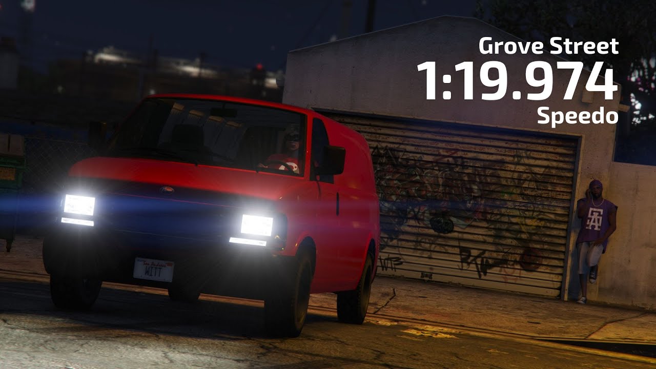 Grove Street (Time Trial, 1:19.974) Speedo - GTA Online
