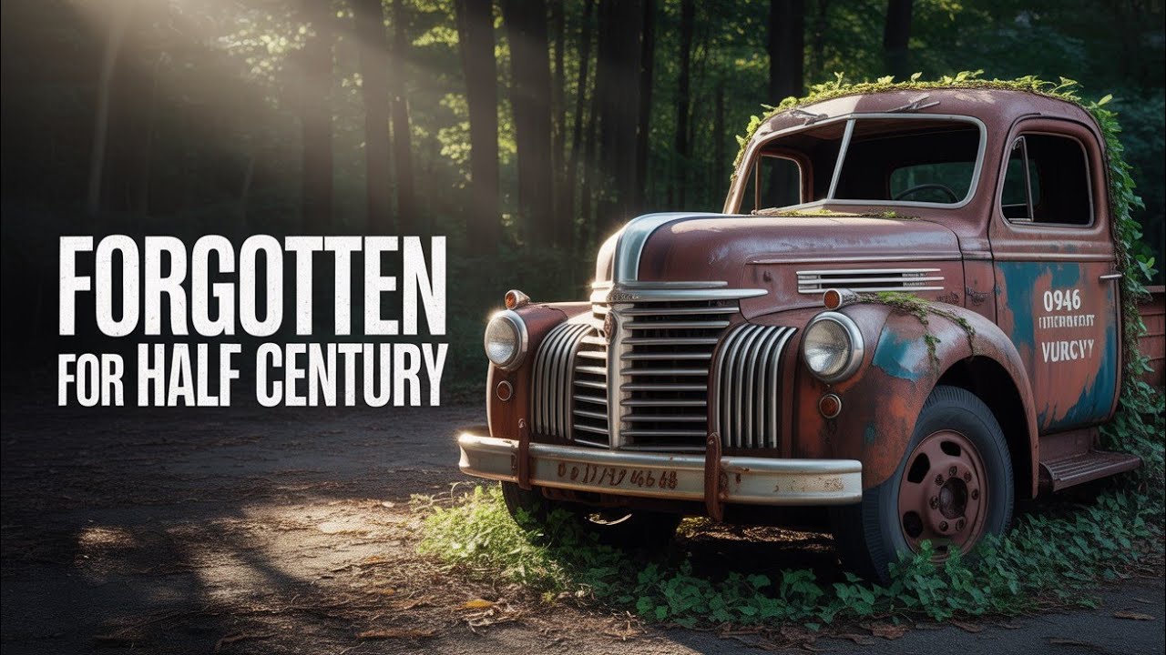 Rescued 1946 International After 50 Years in the Woods! #restored #carrestorationproject #revival 