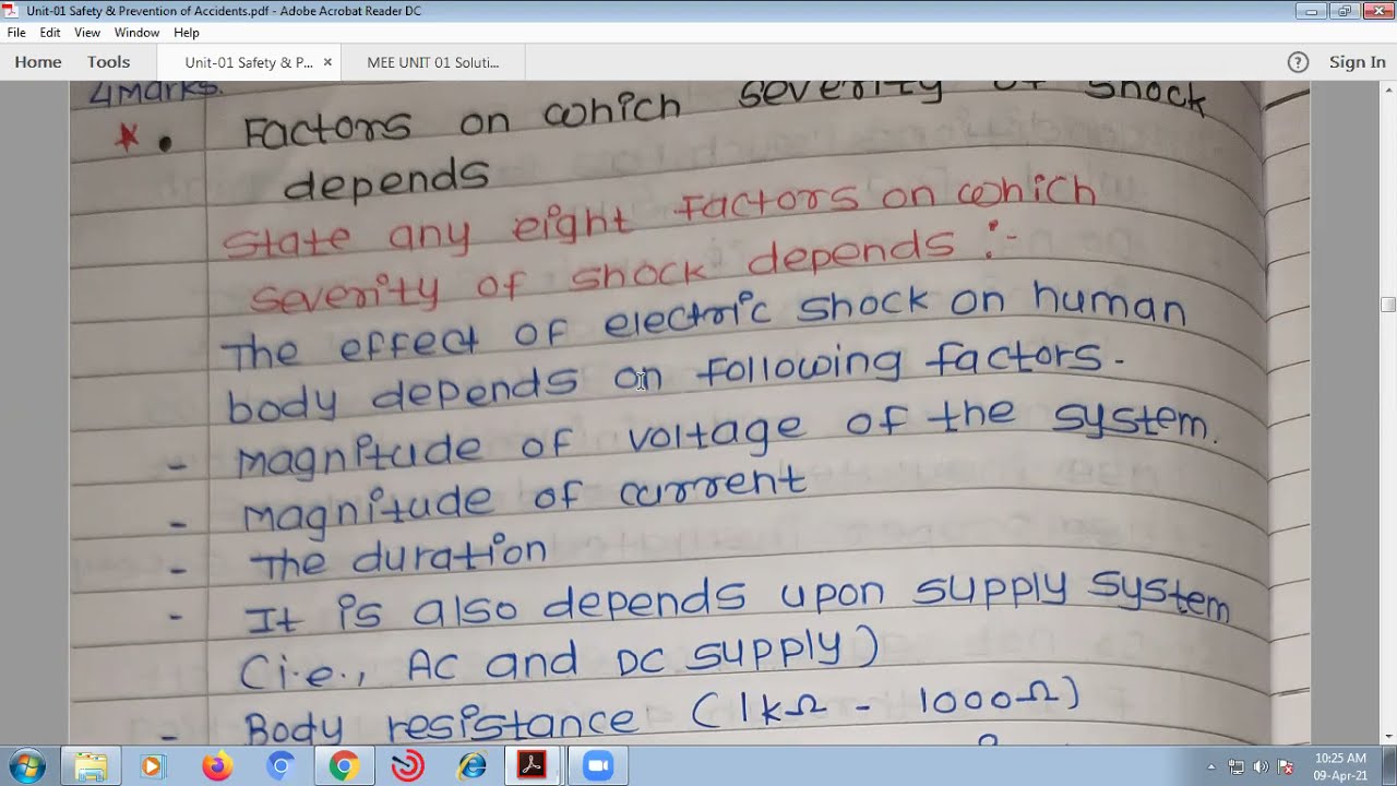 Electrical Shock|Factors on which severity of shock depends|MEE|Lecture-03