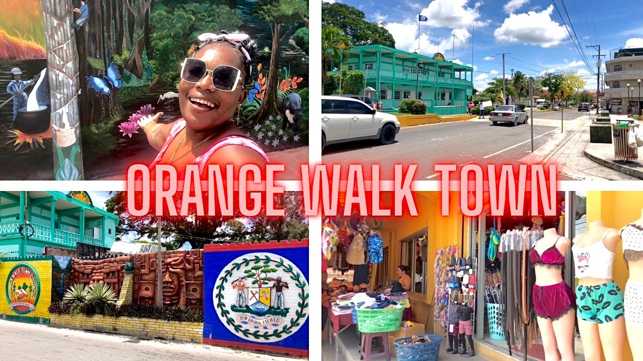 Orange walk town Belize 🇧🇿  Walking through the town of orange walk  Saturday vlog 2022