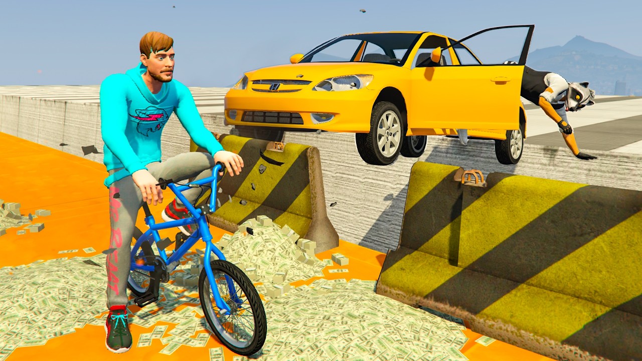 CORRE O TE ATROPELLO EN BICI! NO PUEDO PARAR DE REIR!! - GTA 5 ONLINE