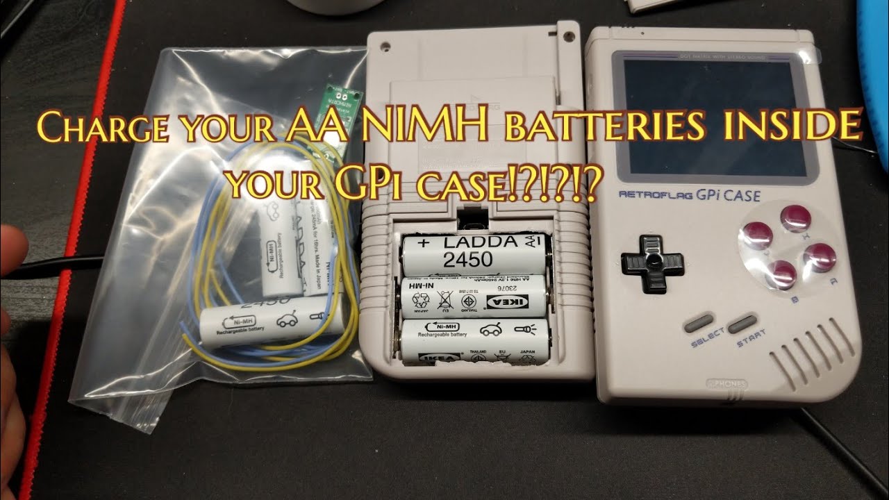 GPi case NIMH charging circuit install/setup.