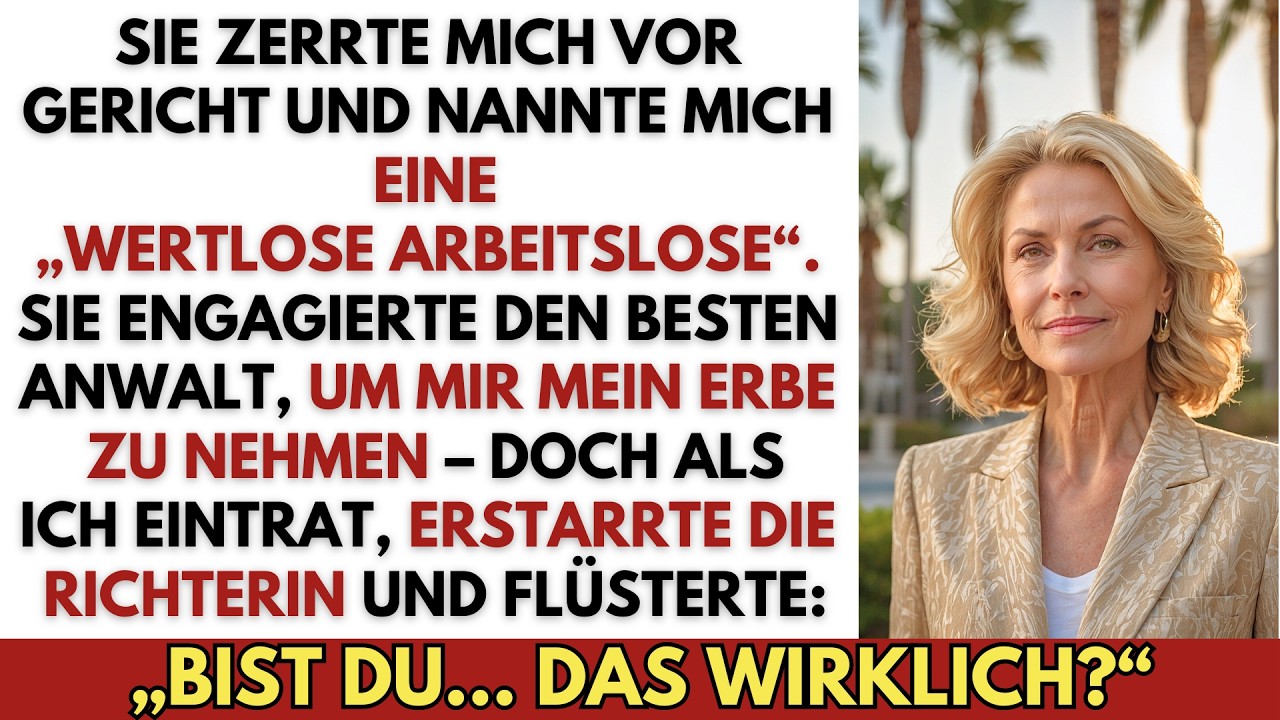 Meine Schwiegertochter verspottete mich vor Gericht – „arbeitslos“. Doch die Richterin kannte mich