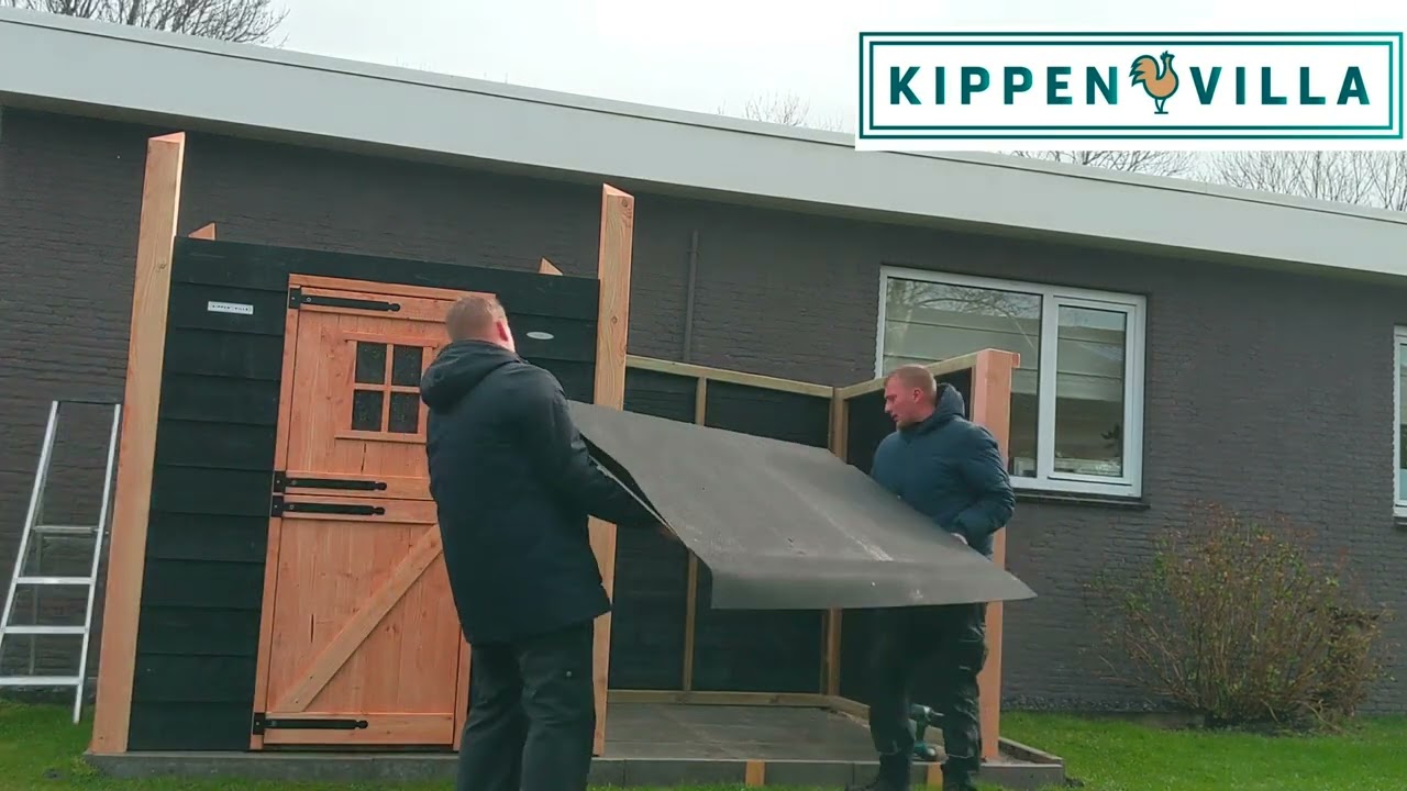 Hooiberg Bouwpakket met schuilstal voor kippen én geiten.