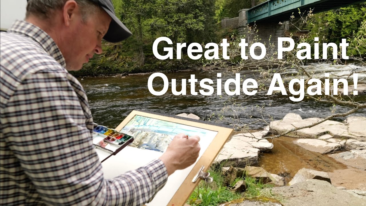 Watercolour Painting of the Bridge to Balmoral Castle en Plein Air