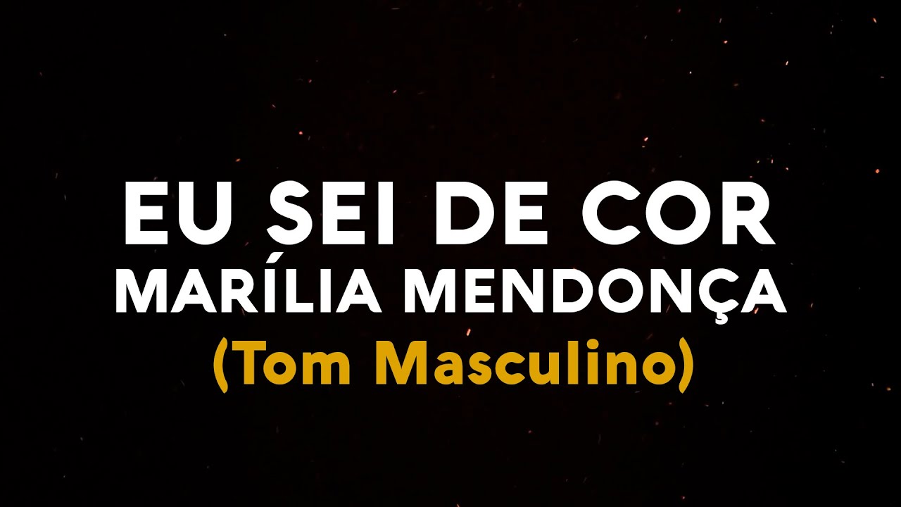 KARAOKÊ | Marília Mendonça - Eu Sei de Cor | Playback (TOM MASCULINO)
