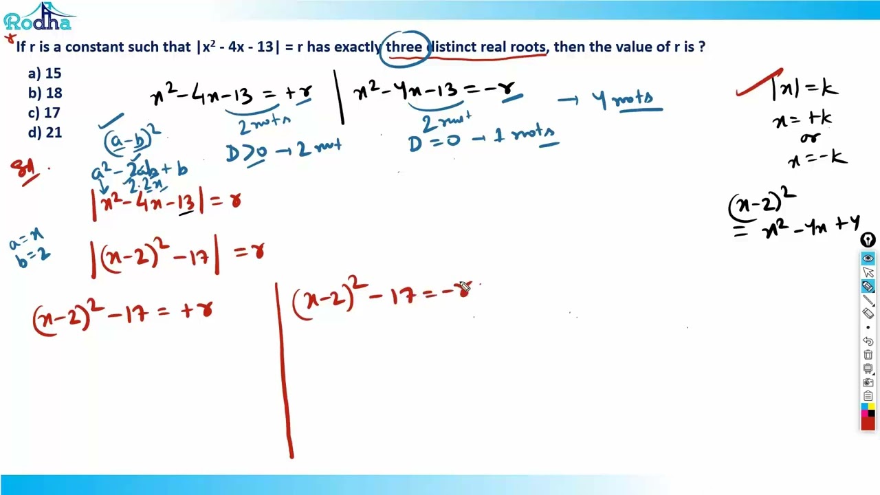 CAT 2021 Algebra Questions