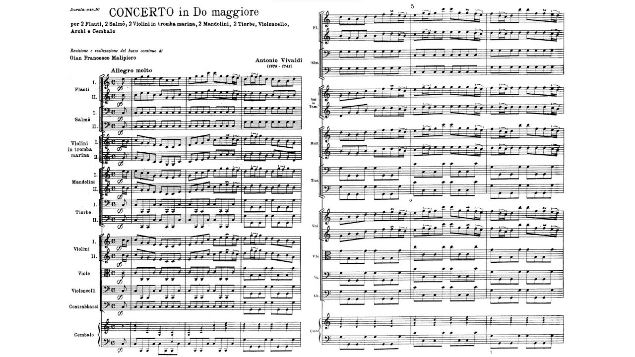 A. Vivaldi - Concerti con molti strumenti in C major, RV 558 (Europa Galante)
