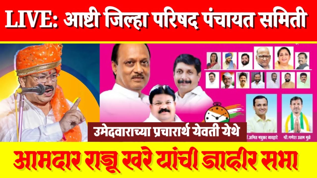 विजयराज डोंगरे यांच्या प्रचारार्थ येवती येथून आ.राजू खरे लाईव्ह