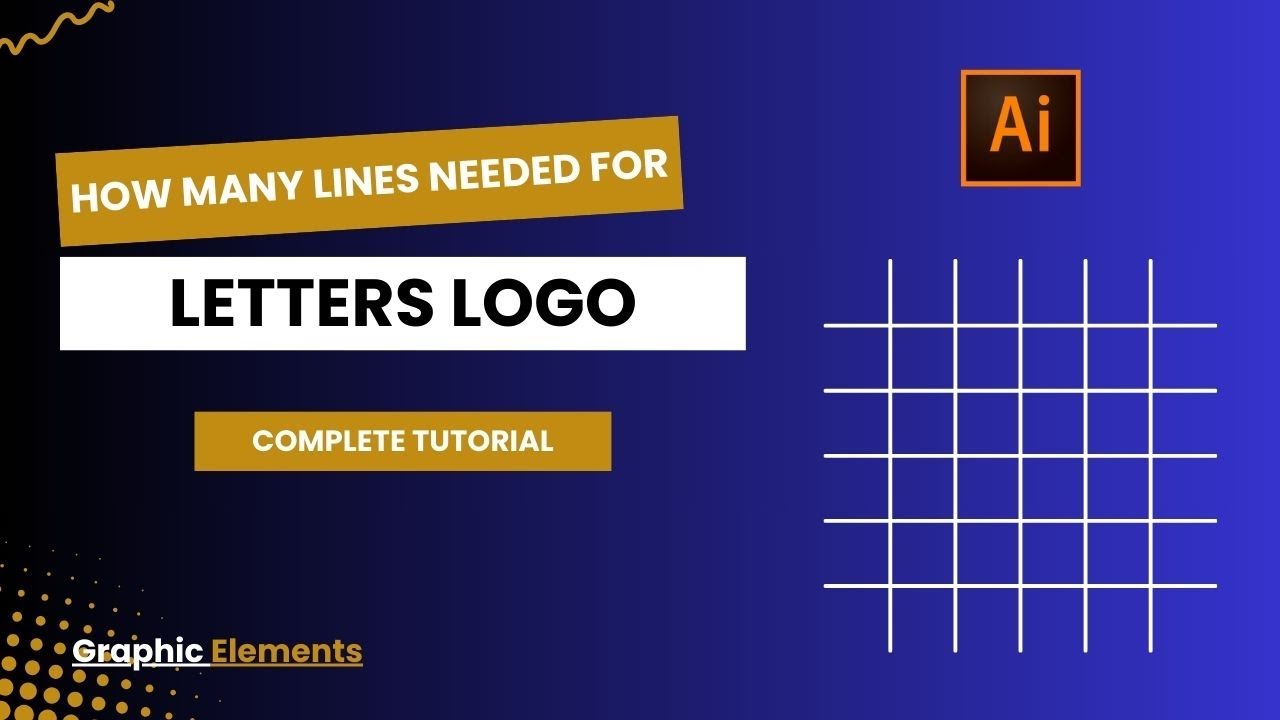 How Many Lines Needed For letters logo design | Illustrator Tutorial