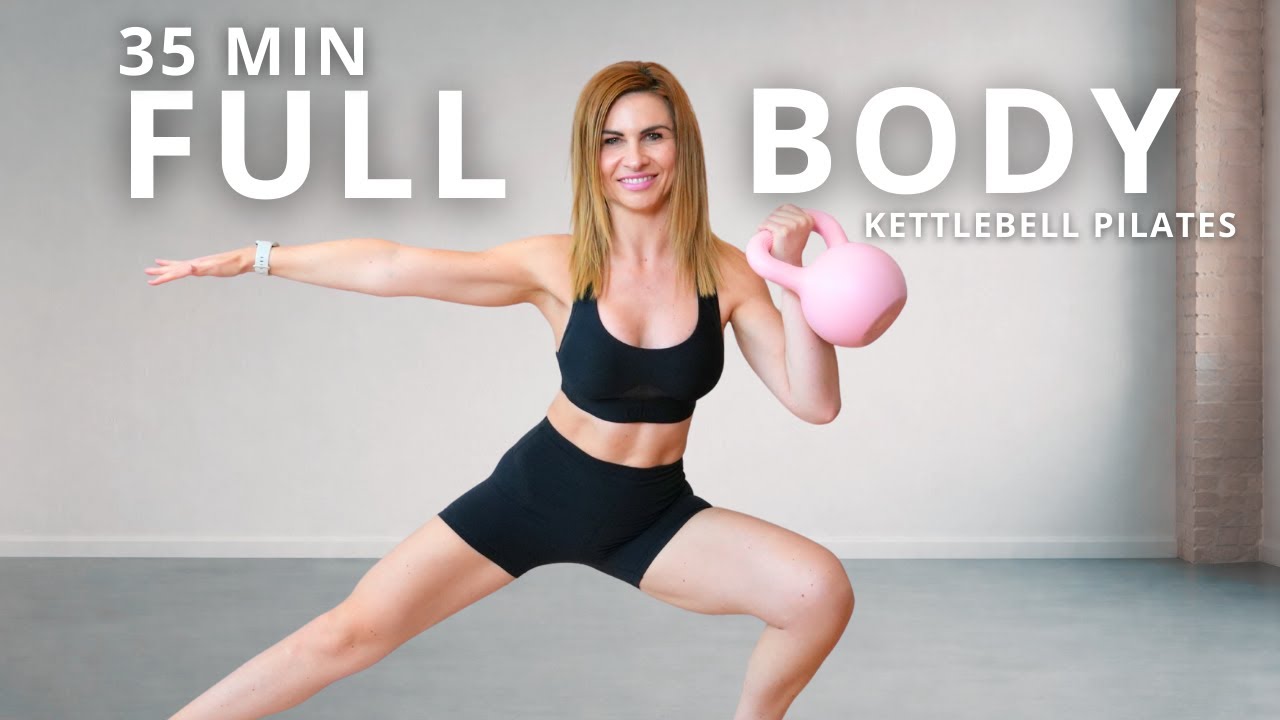 35 MIN FULL BODY KETTLEBELL WORKOUT | PILATES STRENGTH | NO REPEATS