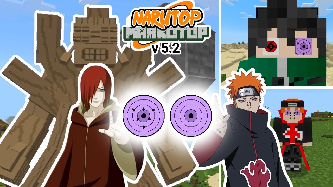 Naruto Addon Minecraft! Narutop Markotop v 5.2! Rinnegan Update!