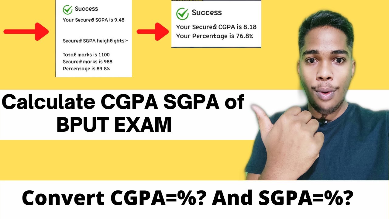 How to Calculate CGPA & SGPA Of Bput Exams|| CGPA To Percentage SGPA to Percentage Calculation
