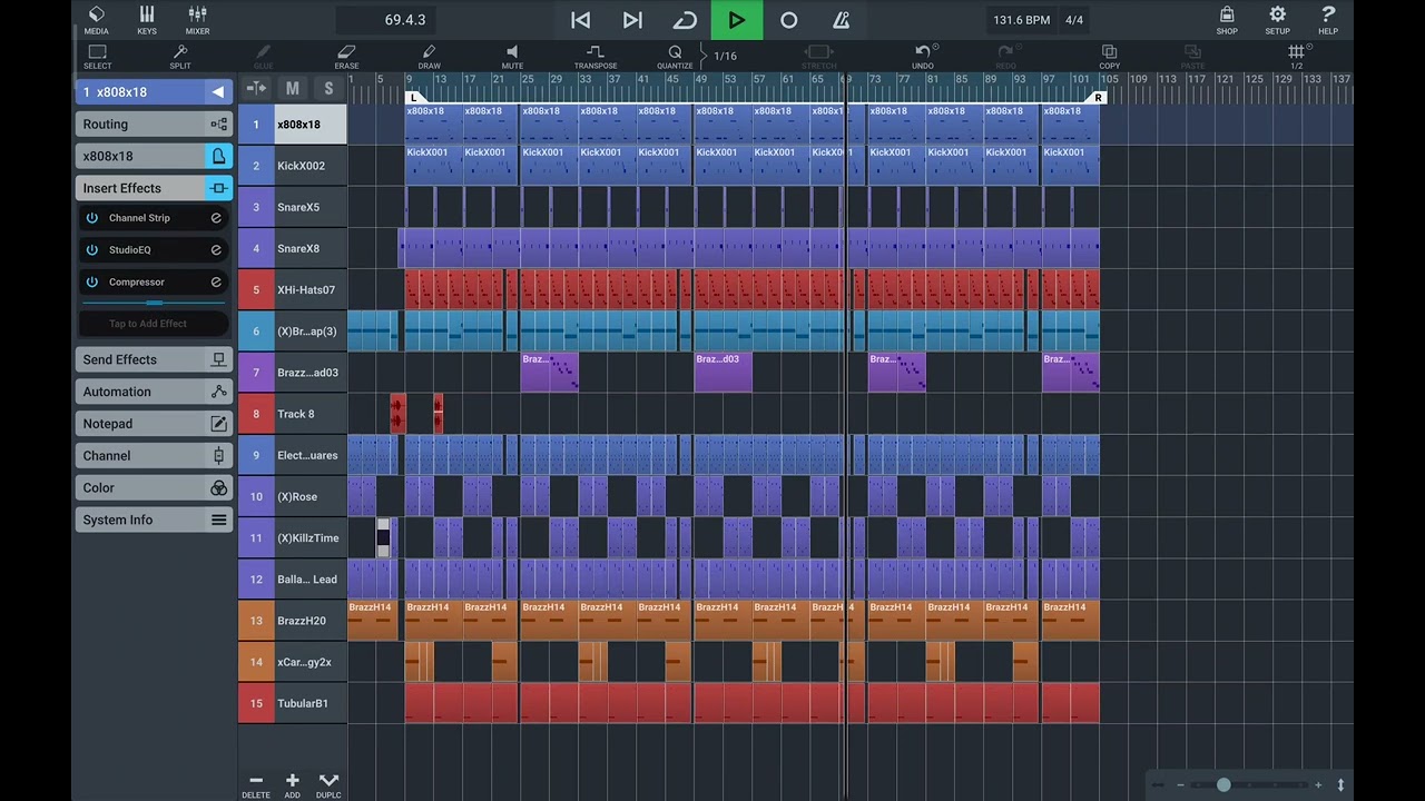 Trap Beat in Cubasis 3 (Android 2022)