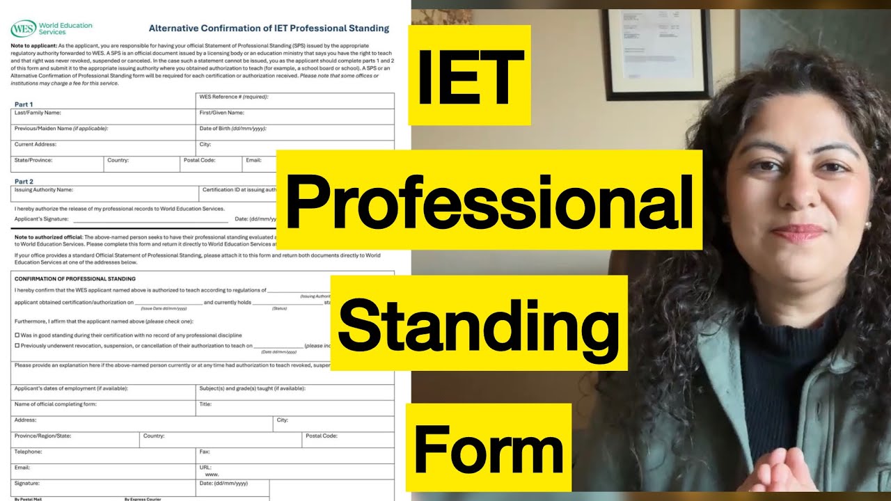 IET Professional Standing Form Explained 🇨🇦| How to Fill & Submit