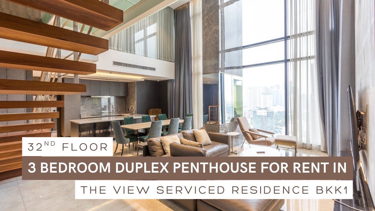 N5055168 - 32nd Floor 3 Bedroom Duplex Penthouse For Rent in The View Serviced Residence BKK1