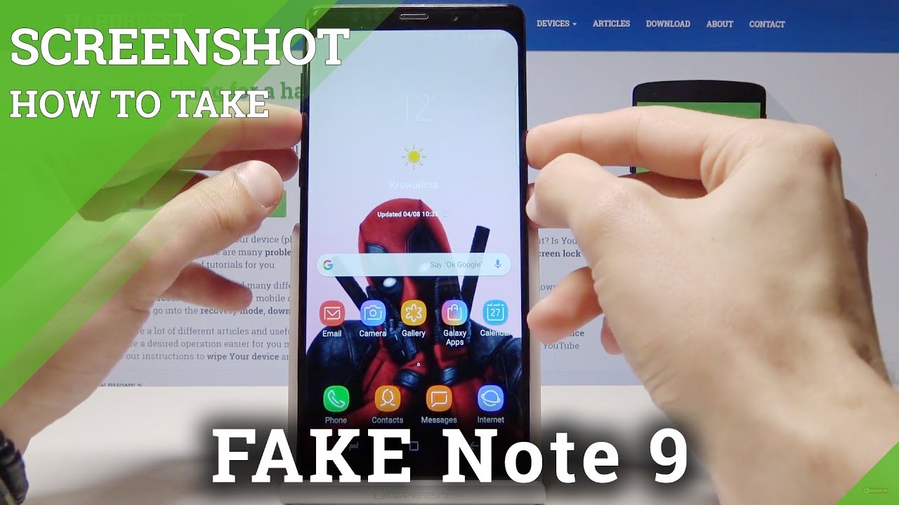 How to Take Screenshot in Clone of Samsung Note 9 - Capture Screen