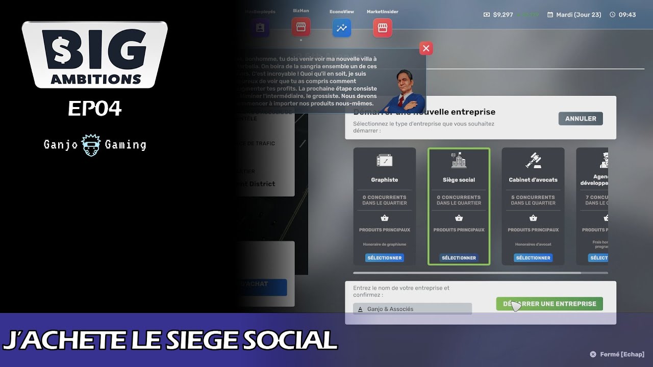 J'ACHETE LE SIEGE SOCIAL - Big Ambitions: EP. #4 - Let's Play