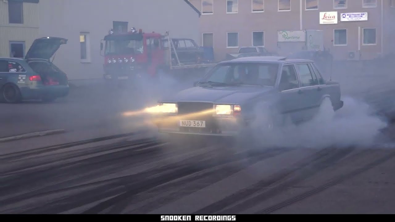 VOLVO 740 M50 TURBO BURNOUTS