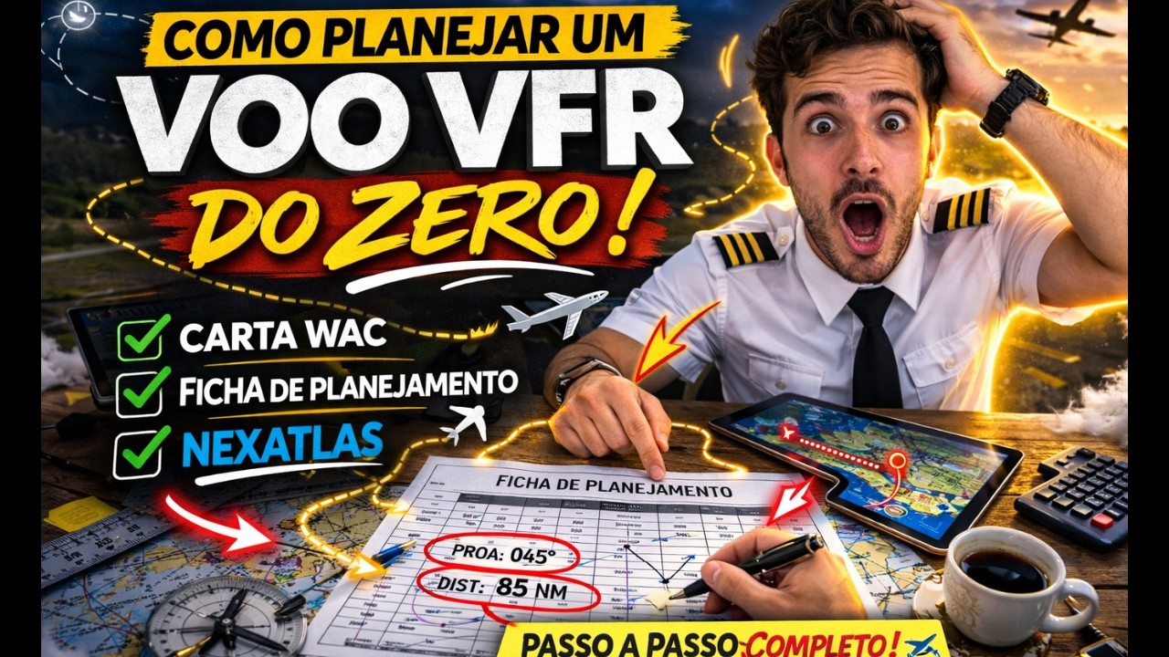 Como Fazer uma Navegação Aérea Simples (PP) | Planejamento VFR Passo a Passo