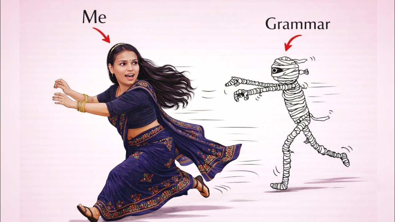 Grammar Is Chasing Me! 😅..... Grammar + Confidence = Success🏆 #learnify2day #english 