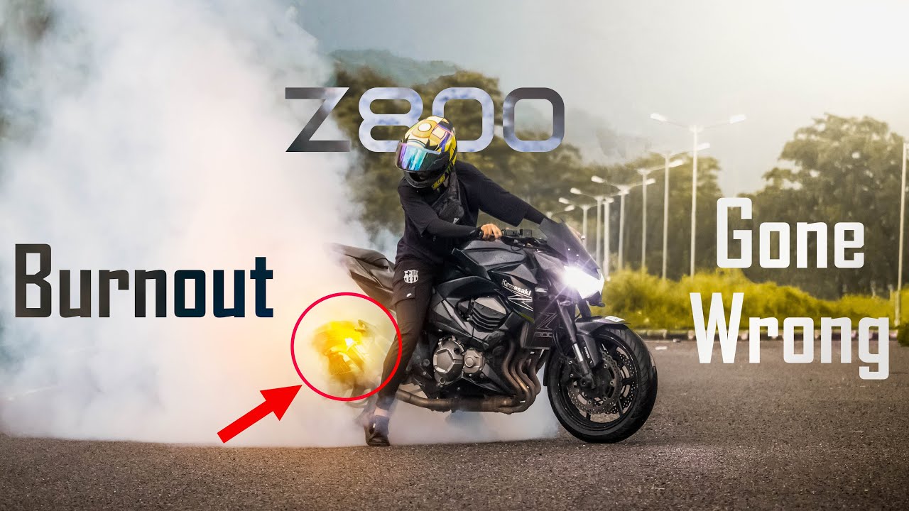 Burnout gone wrong kawasaki z800